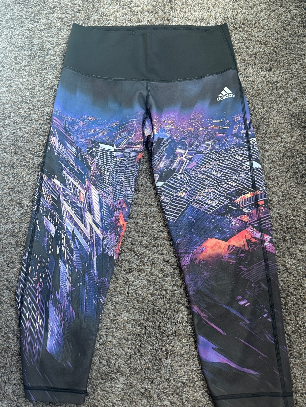 adidas Purple Cityscape Leggings